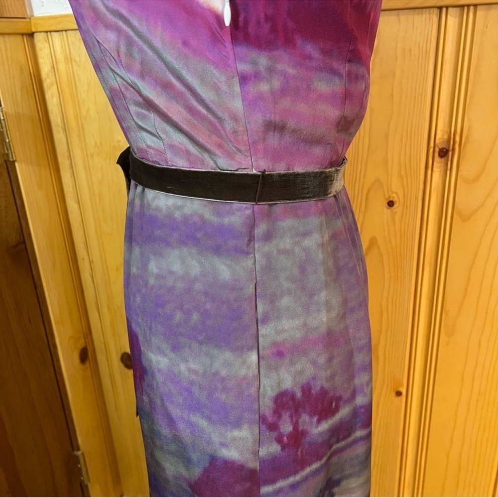 Anthropologie Moulinette Soeurs Violet Gloaming Dress size 2 Silk - Picture 8 of 14
